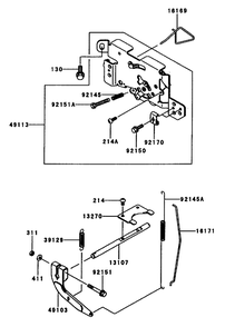 Part Location Diagram of 49103-7001 Toro Arm-Governor