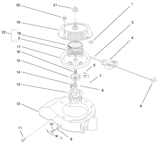 Engine Assembly (Model No. 38435) Diagram and Parts List for 38435 9900001 - 9999999 Toro Snow Blower