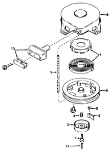 Rewind Starter No. 590420 Diagram and Parts List for 23267 1000001 - 1999999 Toro Lawn Mower