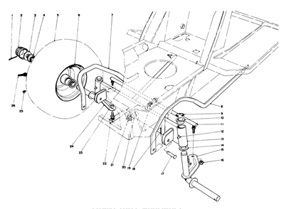 Front Axle Assembly Diagram and Parts List for 57385 1000001 - 1999999 Toro Lawn Tractor