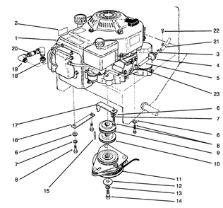 Engine Assembly Diagram and Parts List for 30175 49000001 - 49999999 Toro Lawn Tractor Accessories