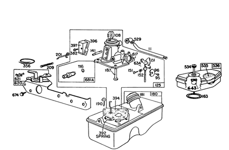 Briggs & Stratton Carburetor Assembly Model 93508-0195-01 For 21" Hand Propelled Model 16310 Diagram and Parts List for 16310 1000001 - 1999999 Toro Lawn Mower