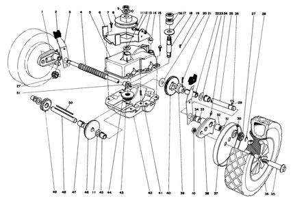 Gear Case Assembly (Model No. 16890) Diagram and Parts List for 16890 2000001 - 2999999 Toro Lawn Mower