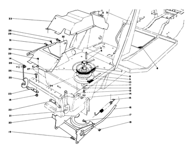 Clutch & Actuator Assembly Diagram and Parts List for 57357 1000001 - 1999999 Toro Lawn Tractor