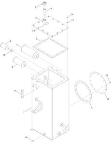 Hydraulic Tank Assembly No. Au116143 Diagram and Parts List for 23898 400000000 - 999999999 Toro Lawn Tractor Accessories