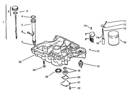 Oil Pan/Lubrication Diagram and Parts List for 72063 4900001 - 4999999 Toro Lawn Tractor