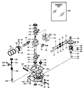 Crankshaft And Camshaft Diagram and Parts List for A2-12KE02 1000001 - 1999999 Toro Lawn Tractor