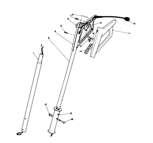 Handle Assembly Diagram and Parts List for 38310 7000001 - 7999999 Toro Snow Blower