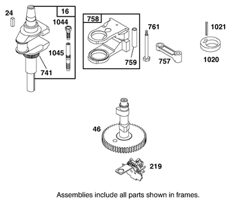 Engine Briggs & Stratton Model 28m707-0127-01 Diagram and Parts List for 71205 6900001 - 6999999 Toro Lawn Tractor