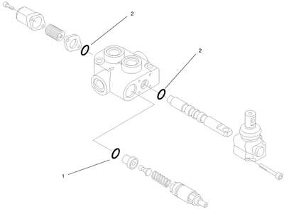 Hydraulic Valve Assembly No. 98-4730 Diagram and Parts List for 22304 890001 - 899999 Toro Lawn Tractor Accessories