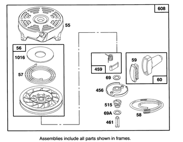 Engine Briggs & Stratton Model 127802-0514-21 Diagram and Parts List for 20806BC 4900001 - 4999999 Toro Lawn Mower