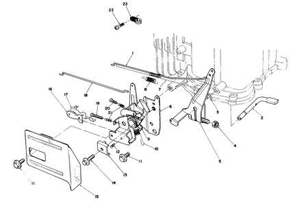 Governor Assembly (Model No. Vml0-7) Diagram and Parts List for 20921B 1000001 - 1999999 Toro Lawn Mower