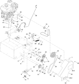 Belt Drive Assembly Diagram and Parts List for 23512 400000000-999999999 Toro Seeder