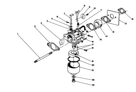 Carburetor Assembly (Model No. 47ph-7) Diagram and Parts List for 16212C 8000001 - 8999999 Toro Lawn Mower
