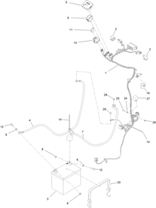 Part Location Diagram of 147-4794 Toro Battery-Cable,  Rd Assembly