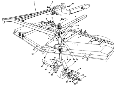 Carrier Frame Assembly Diagram and Parts List for 30564 300001 - 399999 Toro Lawn Mower