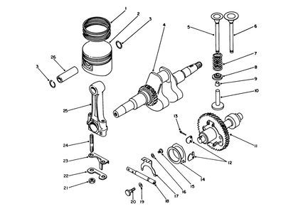 Crankshaft & Camshaft Assembly Diagram and Parts List for 62032 4000001 - 4999999 Toro Generator
