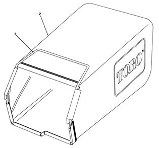 Grass Bag Assembly Diagram and Parts List for 22042 1000001 - 1999999 Toro Lawn Mower