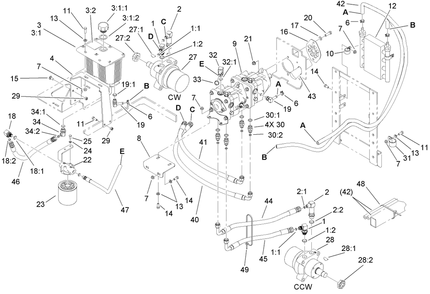 Part Location Diagram of 2412-82 Toro CLAMP