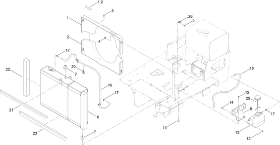 Shroud Assembly Diagram and Parts List for 25403 400000000 - 401399999 Toro Lawn Tractor Accessories
