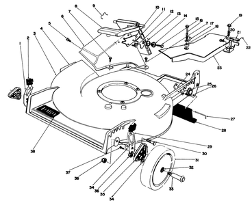 Housing Assembly (Serial No. 9003508 9099999) Diagram and Parts List for 20671 9000001 - 9999999 Toro Lawn Mower