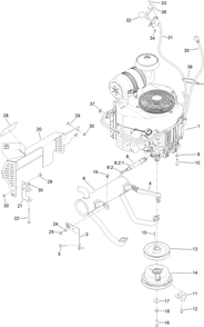 Engine Assembly Diagram and Parts List for 74504TE 400000000-404319999 Toro Lawn Mower