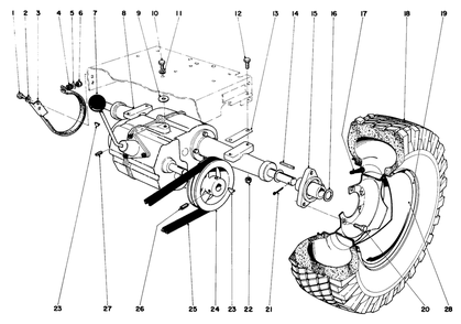 Rear Axle Assembly Diagram and Parts List for 55302 9000001 - 9999999 Toro Lawn Tractor