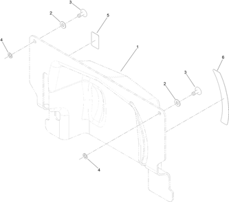Transaxle Cover Assembly Diagram and Parts List for 34230 400000000-408787720 Toro Spreader