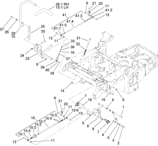 Motion Control Assembly Diagram and Parts List for 74410 (260000001-260002000)(2006) Toro Lawn Mower