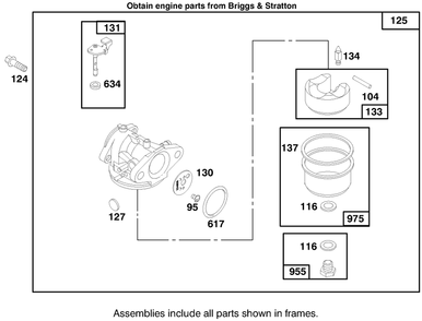 Engine Briggs & Stratton Model 12f802-0667-01 Diagram and Parts List for 20809 7900001 - 7999999 Toro Lawn Mower