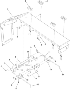 Hood Support Assembly Diagram and Parts List for 25530T 323000000 - 999999999 Toro Lawn Tractor Accessories