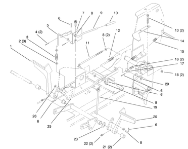 Clutch And Break-Gear Diagram and Parts List for 72045 7900001 - 7999999 Toro Lawn Tractor