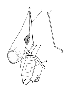 Bagging Kit No. 47-6510 (Optional) Diagram and Parts List for 16299C 6000001 - 6999999 Toro Lawn Mower
