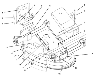 Decals, Baffles And Attaching Parts Diagram and Parts List for 30139 790001 - 799999 Toro Lawn Mower