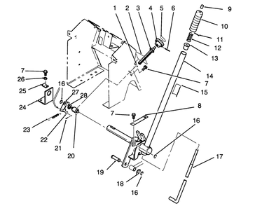 Lift Bar Linkage Assembly Diagram and Parts List for 72081 3900001 - 3999999 Toro Lawn Tractor