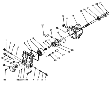 Hydraulic Pump Assembly No. 82-8220 Diagram and Parts List for 30185 10000001 - 19999999 Toro Lawn Tractor Accessories