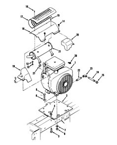 Engine And Exhaust Diagram and Parts List for 73501 39000001 - 39999999 Toro Lawn Tractor