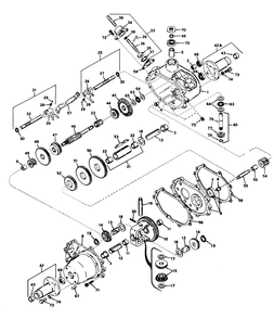 Transaxle Peerless Model No. 615 Assembly Diagram and Parts List for 55166 3000001 - 3999999 Toro Lawn Tractor