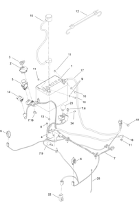 Electrical Assembly Diagram and Parts List for 74898 412800000 - 999999999 Toro Lawn Tractor