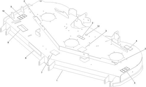 Deck Decal Assembly Diagram and Parts List for 74961 402100000-403319924 Toro Lawn Mower