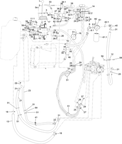 Hydraulic Assembly Diagram and Parts List for 22352 412900000 - 999999999 Toro Lawn Tractor Accessories