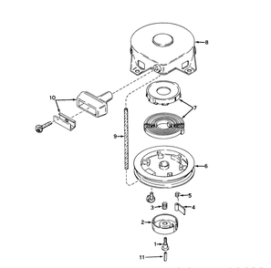 Starter Assembly Model No. 590420 Diagram and Parts List for 31626 1000001 - 1999999 Toro Snow Blower