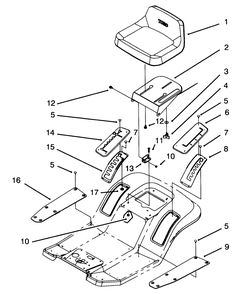 Seat Assembly Diagram and Parts List for 71200 3900001 - 3999999 Toro Lawn Tractor