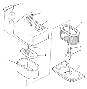 Section 9-Air Cleaner Diagram and Parts List for Y1-16OE01  Toro Lawn Tractor