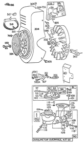 Engine Briggs And Stratton Model No. 326437-0630-01 Diagram and Parts List for 30775 200001 - 299999 Toro Lawn Tractor