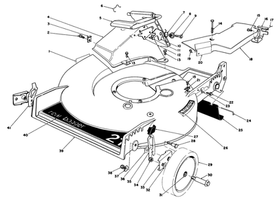 Housing Assembly Diagram and Parts List for 20672 5000001 - 5999999 Toro Lawn Mower