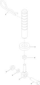 Rear Deck Height Adjustment  Assembly Diagram and Parts List for 74313 402090000-403319680 Toro Lawn Tractor