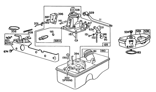 Carburetor Assembly Model 93508-0192-01 Diagram and Parts List for 20765 0000001 - 0999999 Toro Lawn Mower