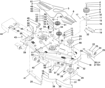 Part Location Diagram of 117-3859 Toro DECK DECAL Assembly