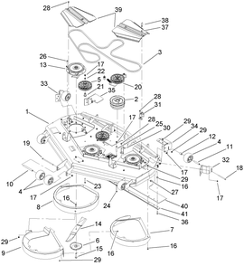 Part Location Diagram of 92-5608-03 Toro Blade